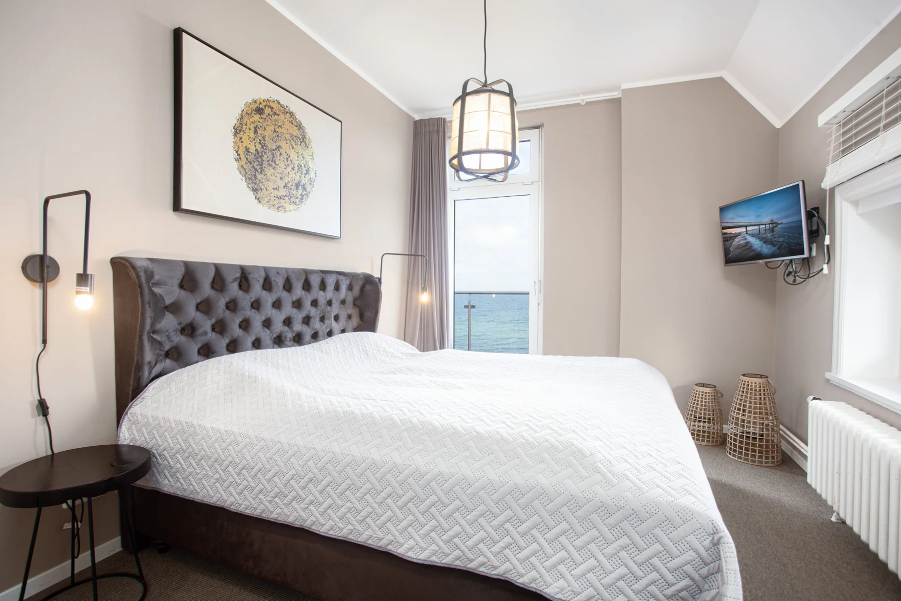 Schlafzimmer der Esmeralda mit Meerblick