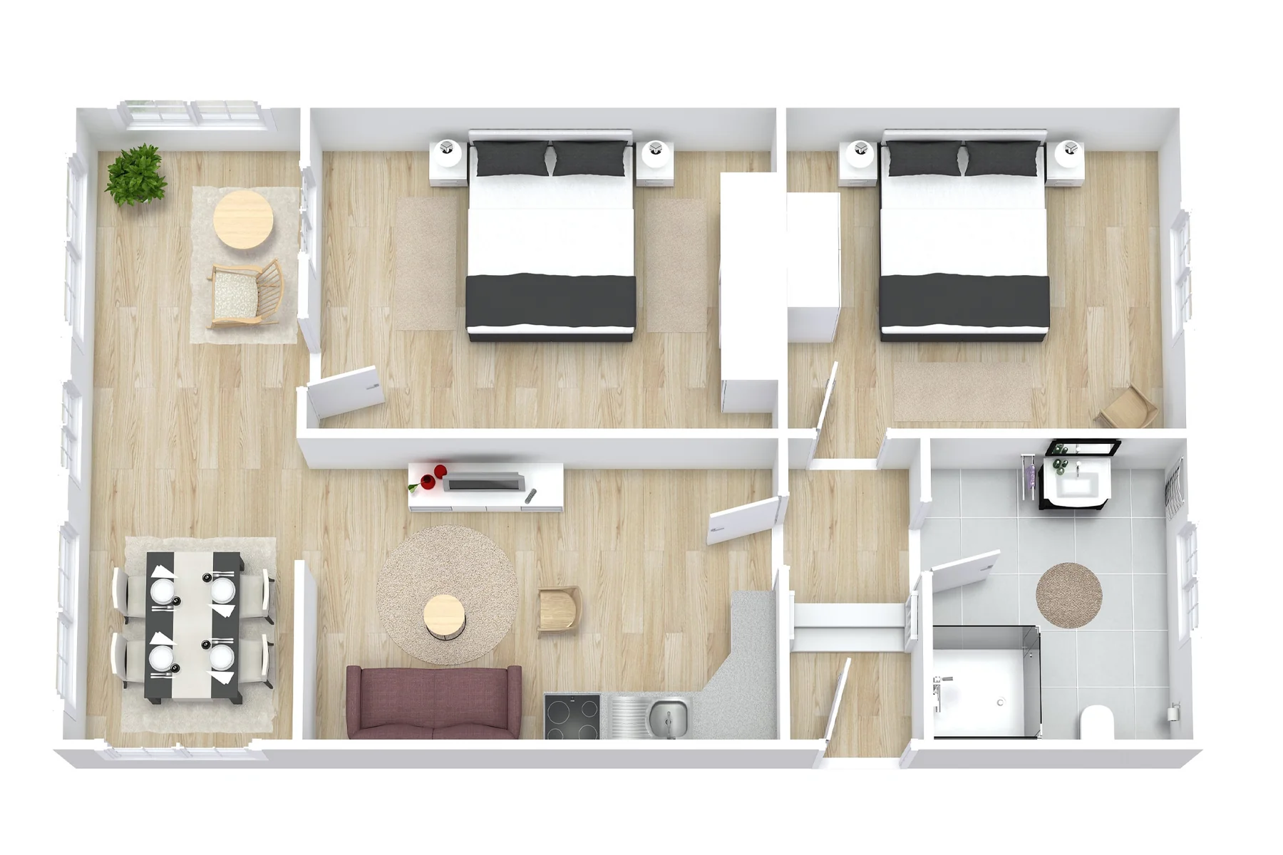 Grundriss der Ferienwohnung Jackie O