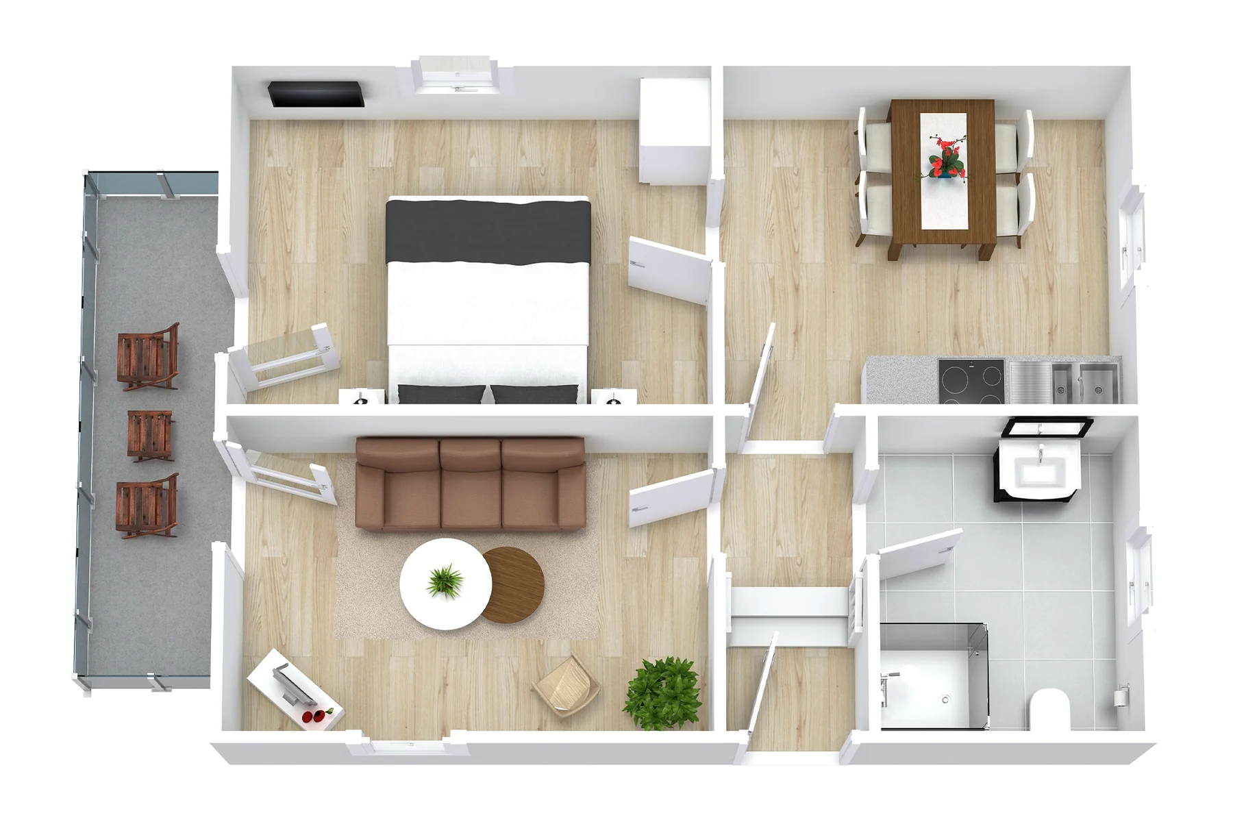 Grundriss der Ferienwohnung Esmeralda