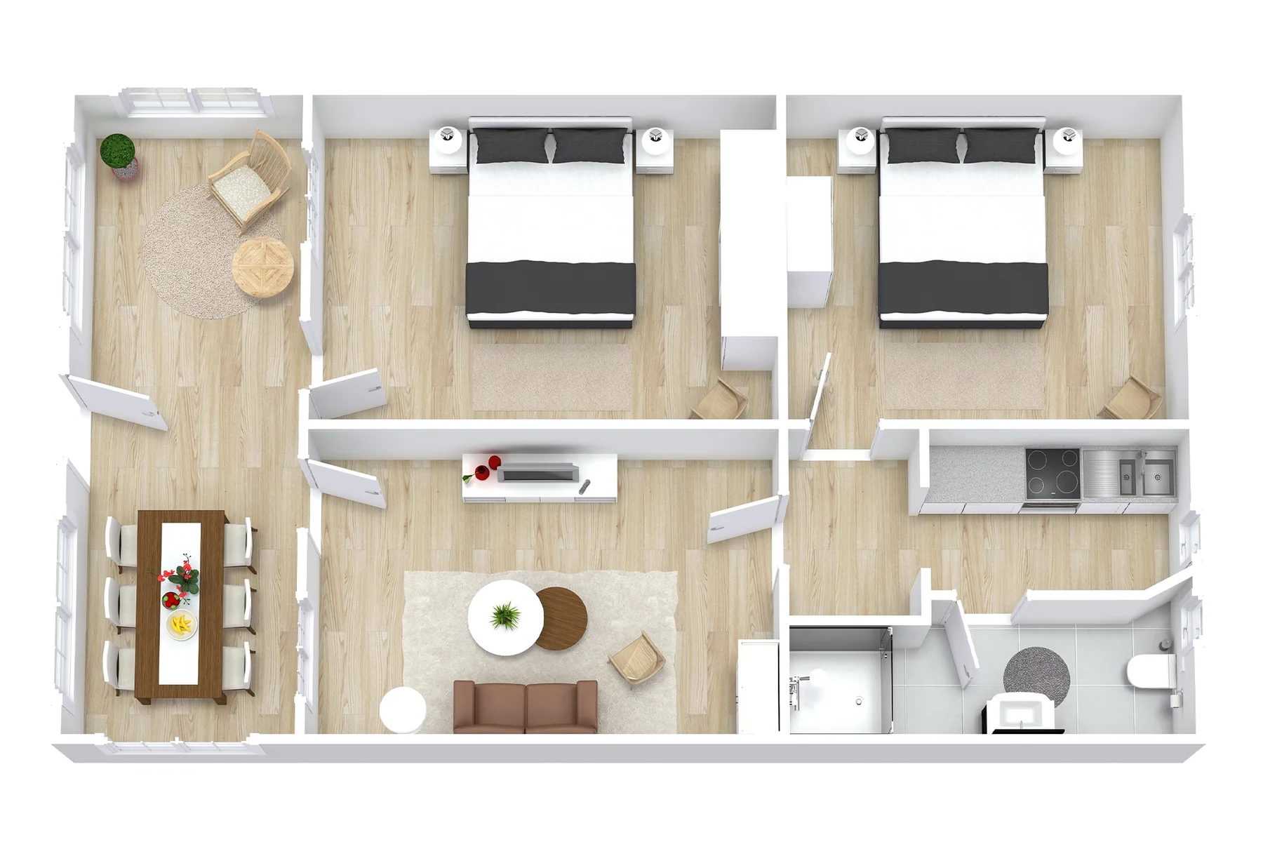 Grundriss der Ferienwohnung Bounty